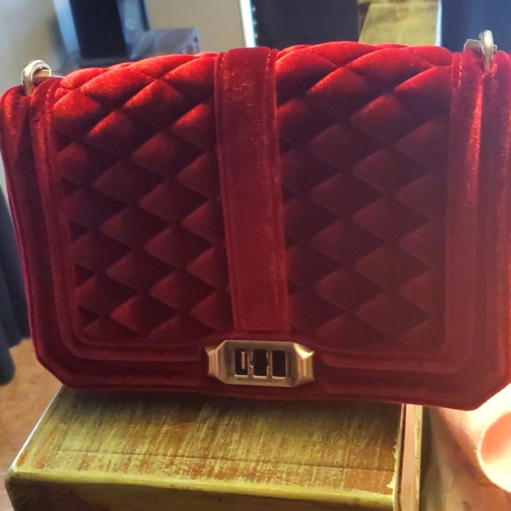 Rebecca Minkoff red velvet boy bag